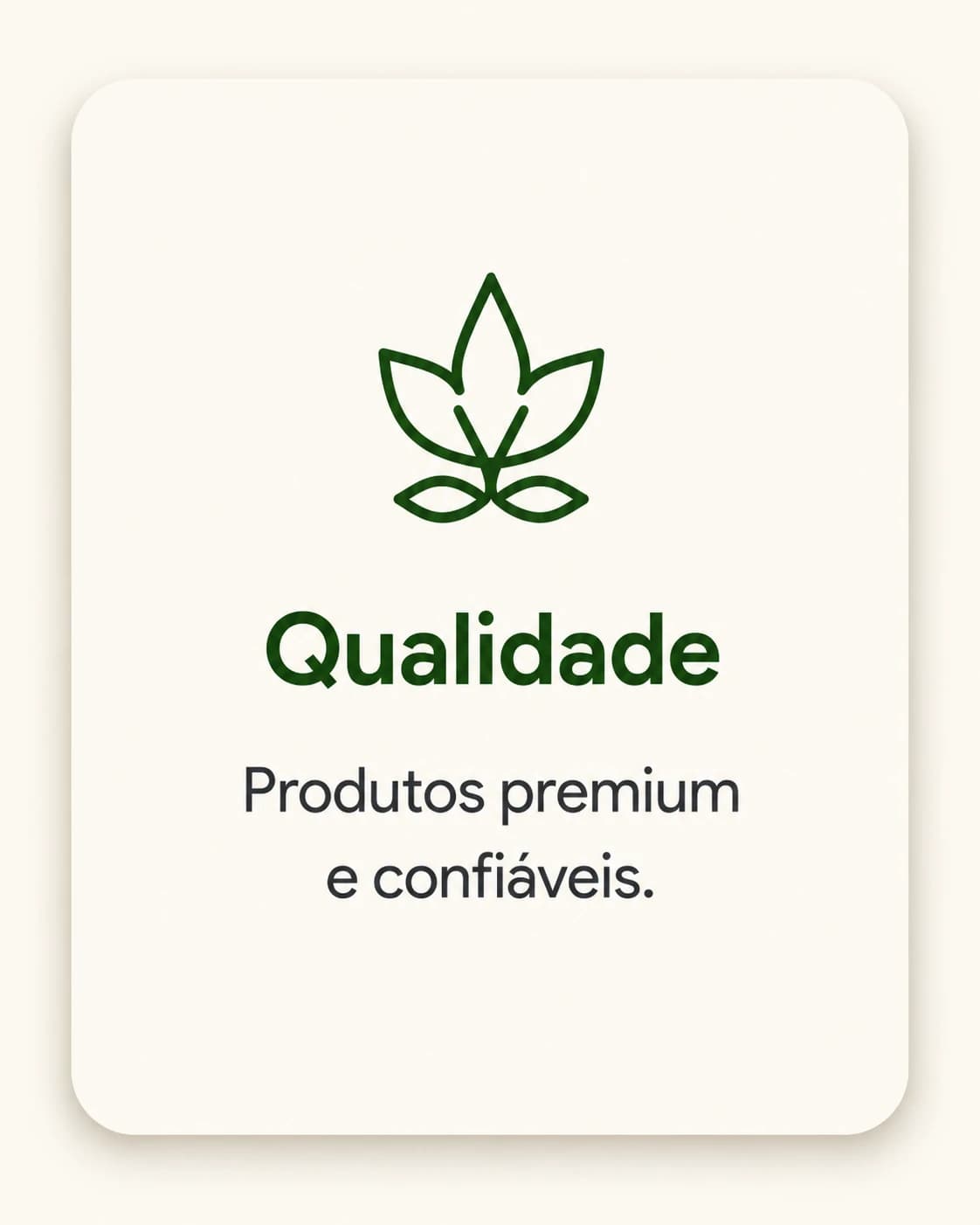 Qualidade: produtos premium e confiáveis.